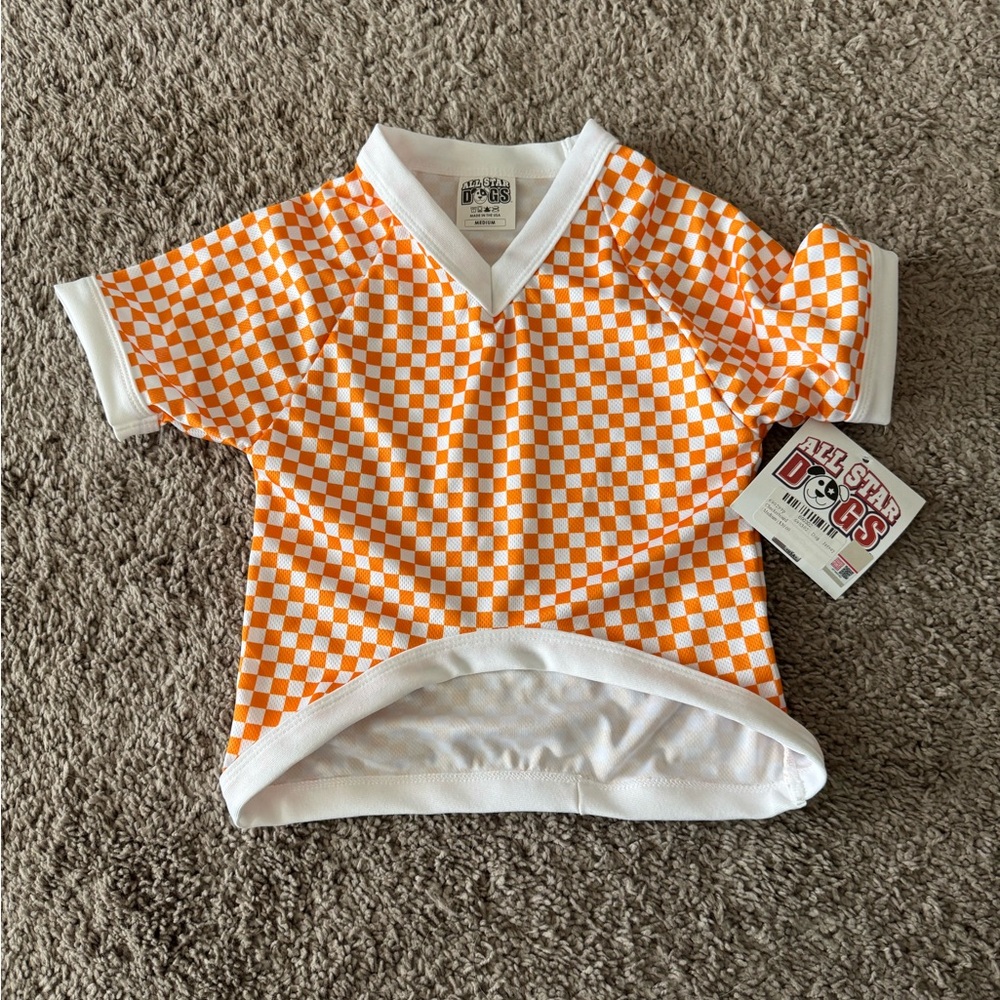 Orange Checkered Dog Shirt